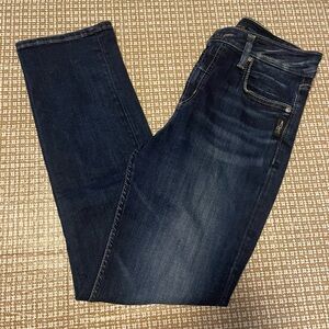 Silver Jeans Avery Straight Crop Jeans Dark Blue 29x27 
EUC